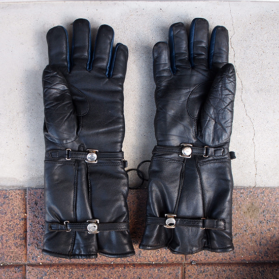 希少 新品 英国製 イギリス製 革手袋 ブラック 黒 ヴィンテージ