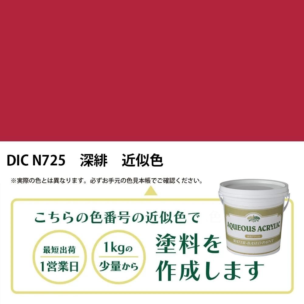 塗料作成 DIC 日本の伝統色 N725 深緋 近似色 - PANTONEやDICをもとに