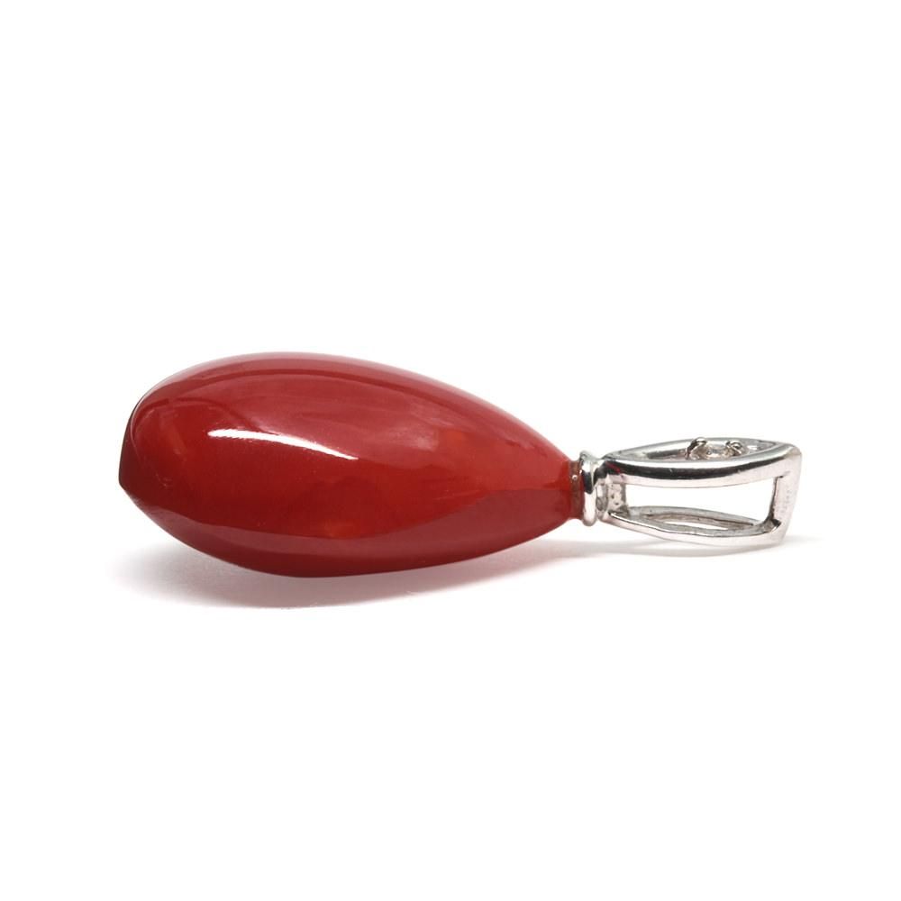 プレミアム]天然赤珊瑚（胡渡り） ペンダントトップ 11.7x15mm #AA002