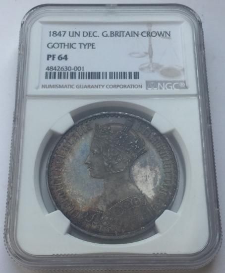 イギリス 1847 ゴシッククラウン ゴチッククラウン ビクトリア