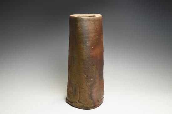 人間国宝 金重陶陽作 花瓶 分銅印 人間国宝 金重陶陽作 花瓶 分銅印