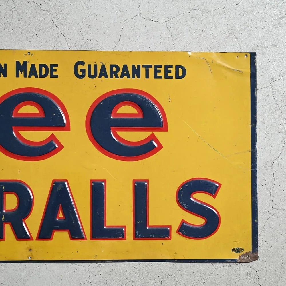 Lee OVERALLS ADVERTISING SIGN（Around 1930'S-1940'S） - 古着屋