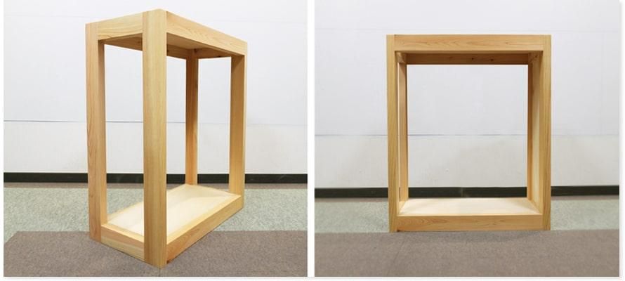 ショップ 木製 ハンドメイド オーダー コの字 ワトコオイル スツール