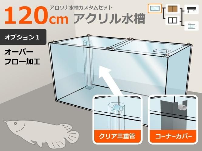 アロワナ用アクリル水槽 W1200×D600×H600mm 板厚10mm - オーダーメイド