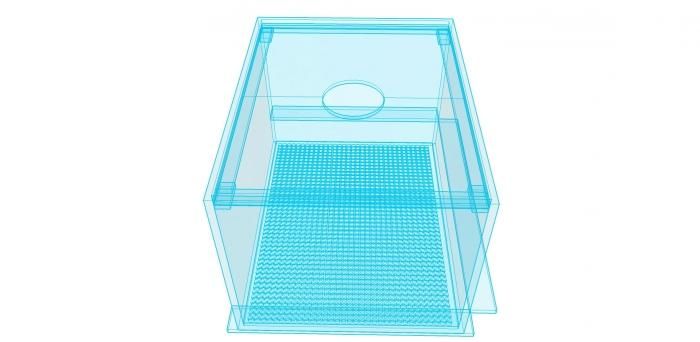 ウールボックス付き塩ビろ過槽 W450×D300×H400 - オーダーメイド水槽は