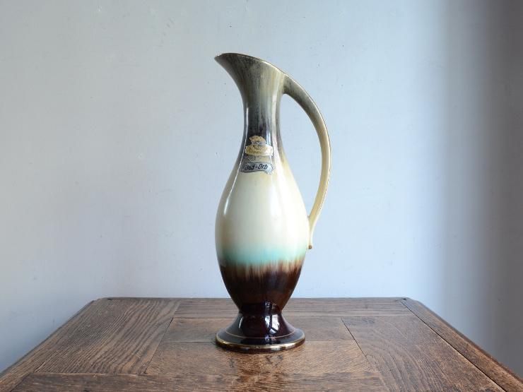 ヴィンテージ 陶器フラワーベース（H26cm）｜アンティーク雑貨