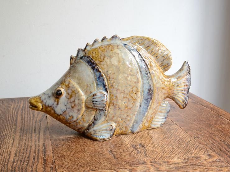 森正陶芸2個セット魚形陶器の装飾品 森正陶芸2個セット魚形陶器の装飾