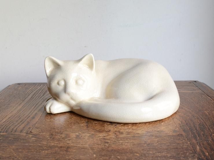 猫モチーフ 陶器オブジェ｜アンティーク雑貨｜CHELSEA