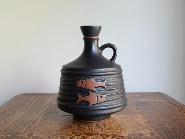 ヴィンテージ 魚モチーフ陶器ボトル｜アンティーク雑貨｜CHELSEA