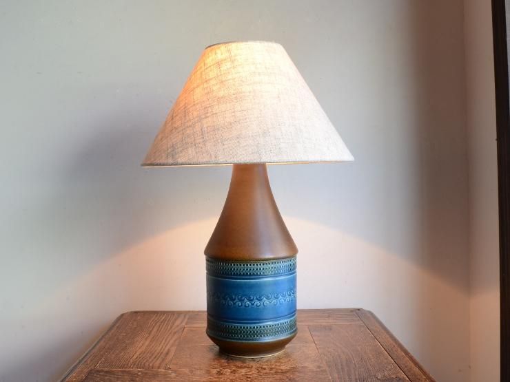 ヴィンテージ 陶器 テーブルランプ (H38.5cm)｜アンティーク照明