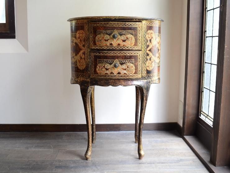 ♪イタリア製 猫脚 サイドテーブルチェスト 5段♪ ♪イタリア製 猫脚