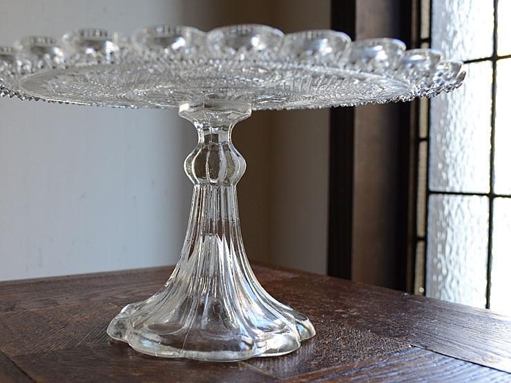 アンティーク ガラス コンポート（ケーキスタンド）｜アンティーク雑貨