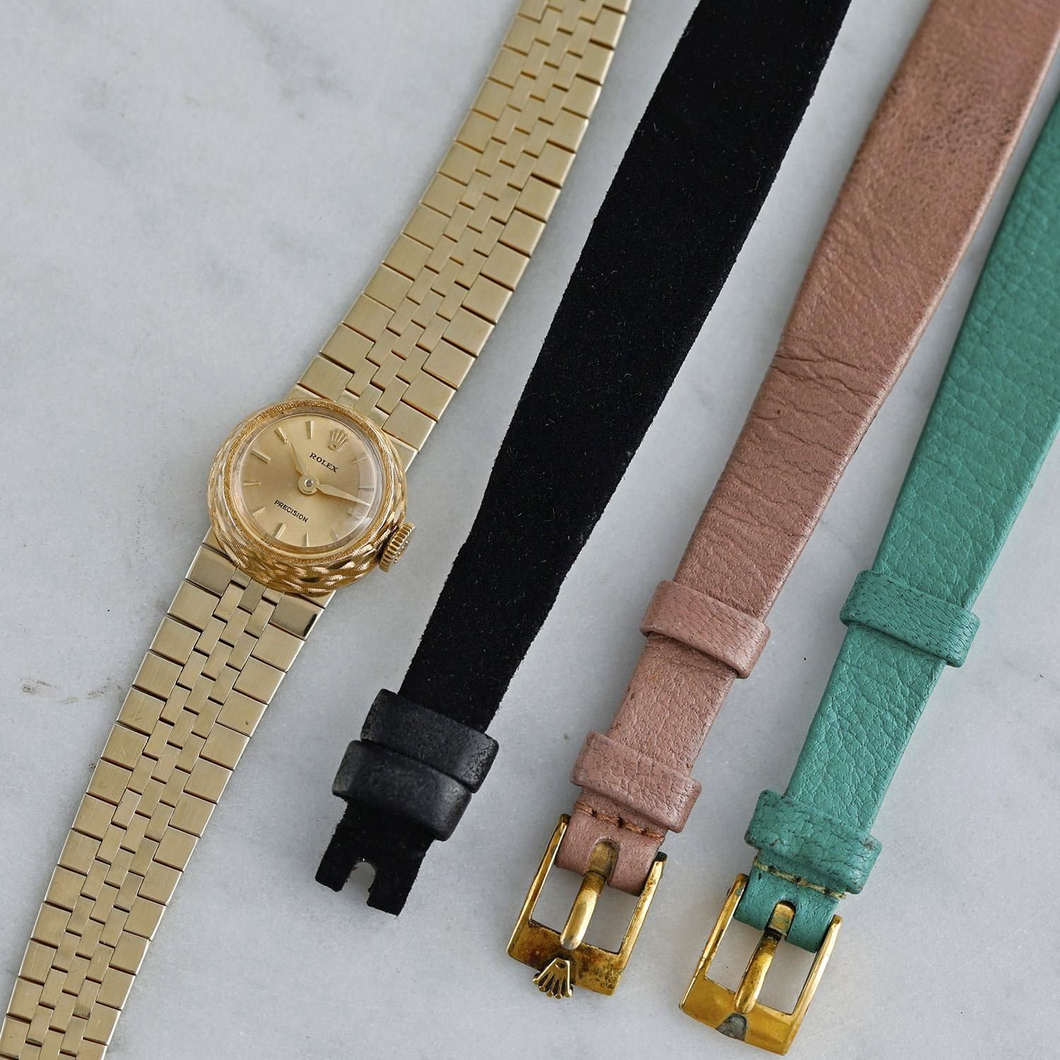 ロレックス カメレオン 18KYG 純正18Kブレス＆革ベルト＆尾錠＆共箱