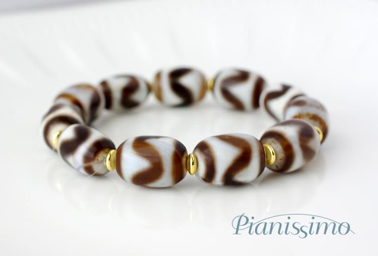 限定1本デザインブレス】虎牙天珠ブレスレット～珍しい天珠3種類