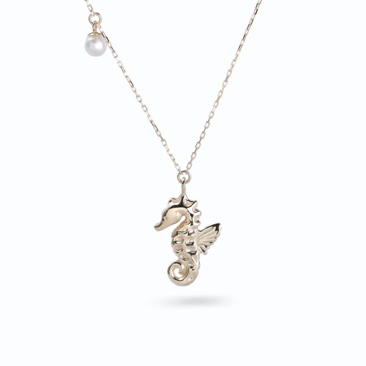 タツノオトシゴ」ネックレス(10金イエローゴールド)