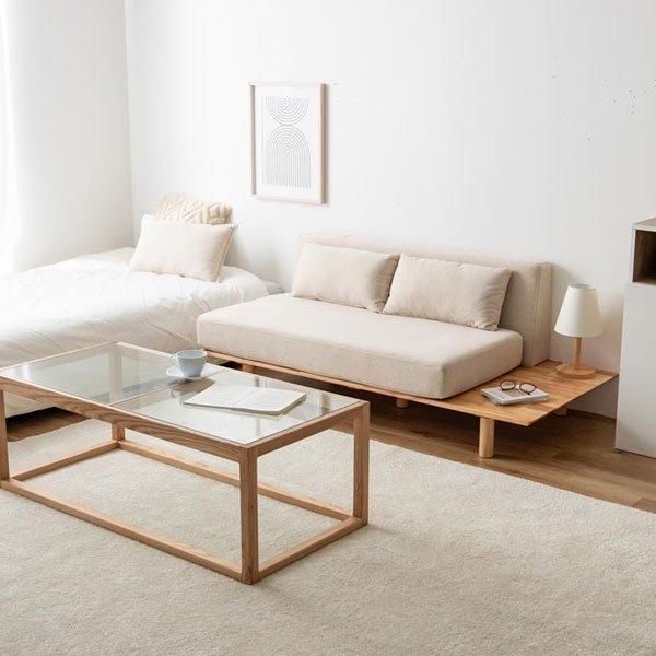 現物【SALE】サイドテーブル ✨ 木製ハンドメイド ソファ ベッド 即納