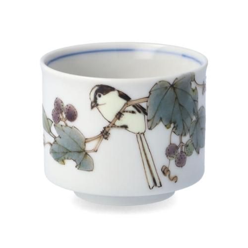 九谷焼山田義明作色絵花図花瓶共箱G R4611C