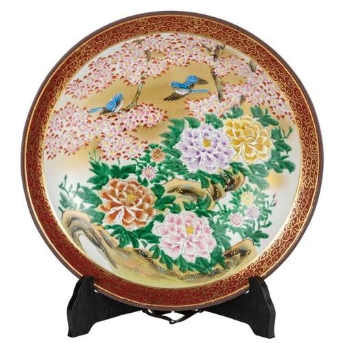 美品】飾り皿 漆器 アート 彩絵 置物 インテリア 工芸品 美術品 A3087