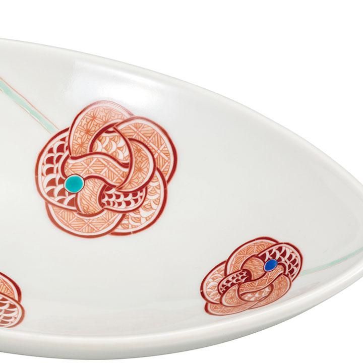 8.5号鉢 赤絵水引文 / 大志窯