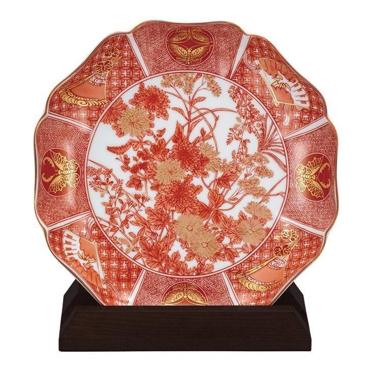 BK200 九谷焼 八幡窯 松鶴乃図 御小槌 金運 財運 開運 商売繁盛 置物