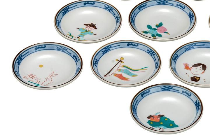 3号皿揃 絵ごよみ