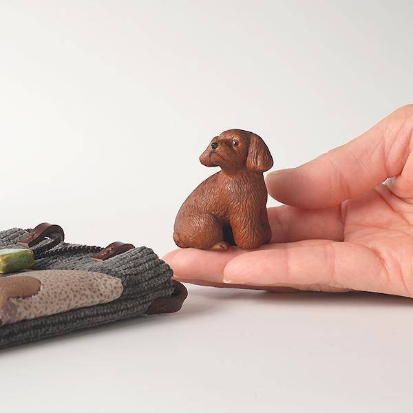 根付 2匹の犬の根付 木製 江戸時代 ブラウン 根付 2匹の犬の根付 木製