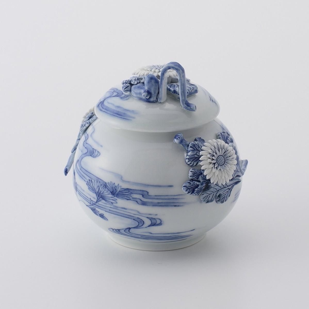 平戸祐祥 竹菊文 香炉 2560 平戸祐祥 竹菊文 香炉 10万円以上 - 三川内