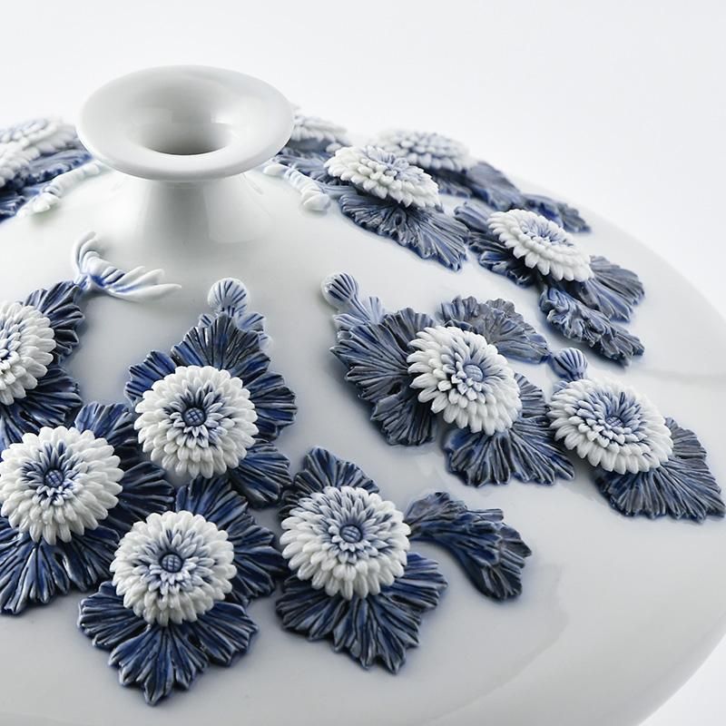 平戸三川内焼 裕祥窯 染付大花瓶 【公式通販】