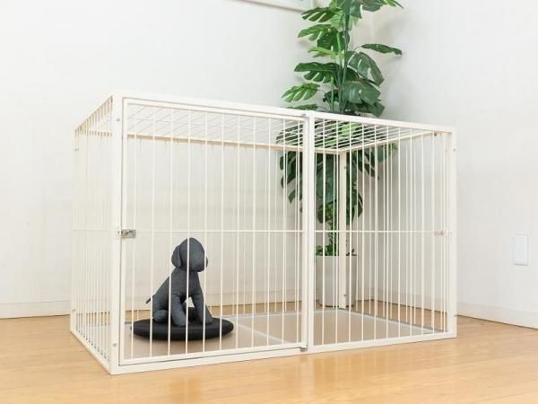 小型犬の多頭飼いから中型犬までオススメのペットケージ 白［Moderate