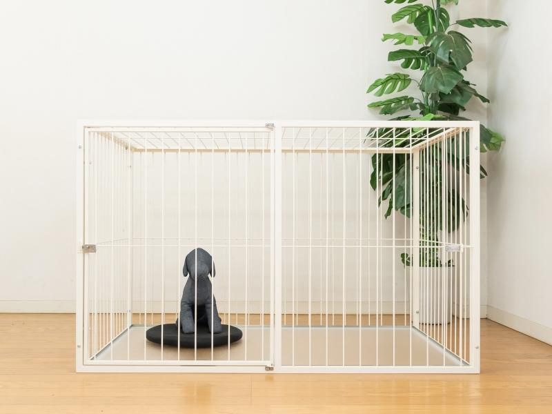 柵 犬 猫 ゲージ 拡張可能 小型 中型 フェンス Mサイズ ホワイト