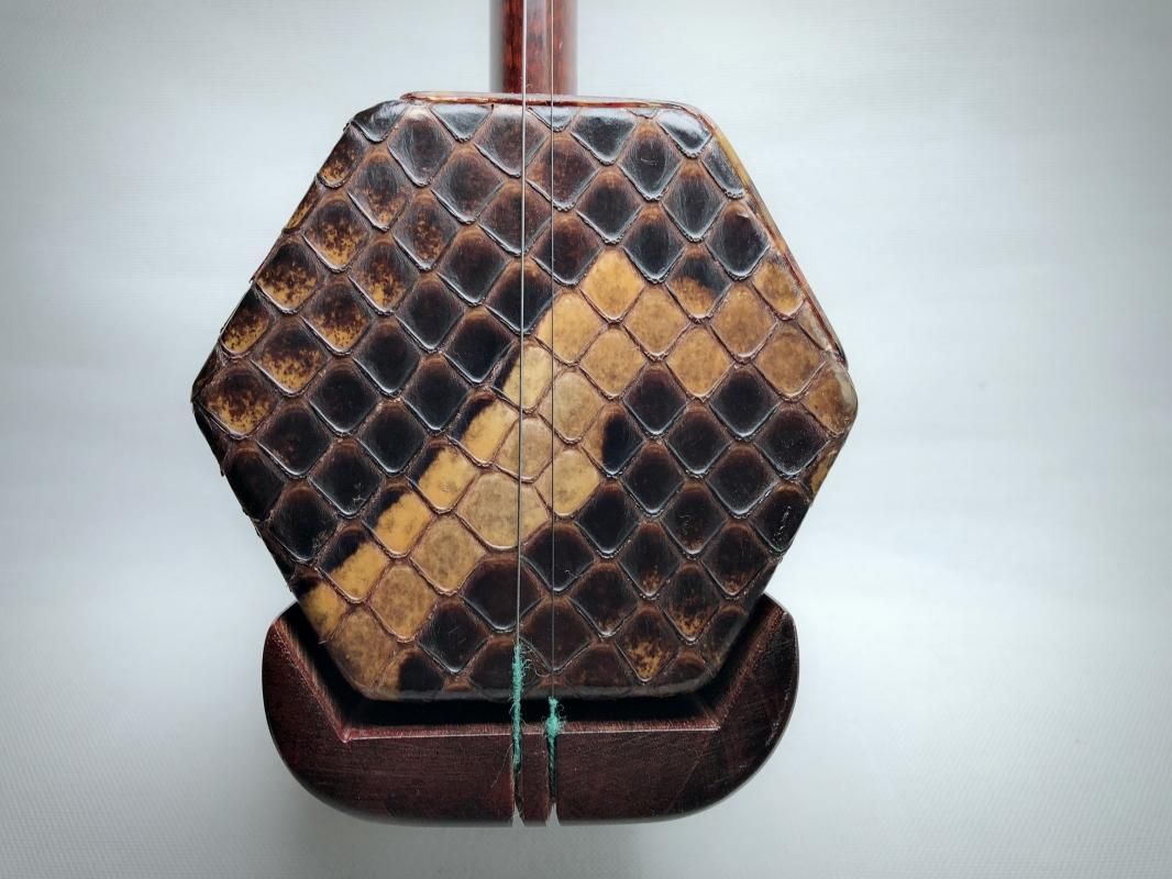 未使用】胡弓 擦弦楽器 伝統楽器 和楽器 平溝 丸打胴 未使用】胡弓 擦