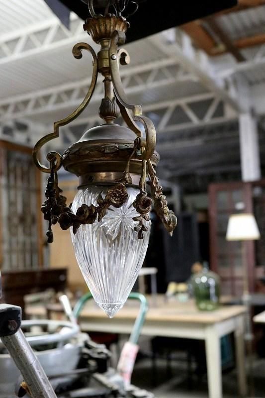 アンティーク フランス 吊下げランプ - フランス アンティークドア 直