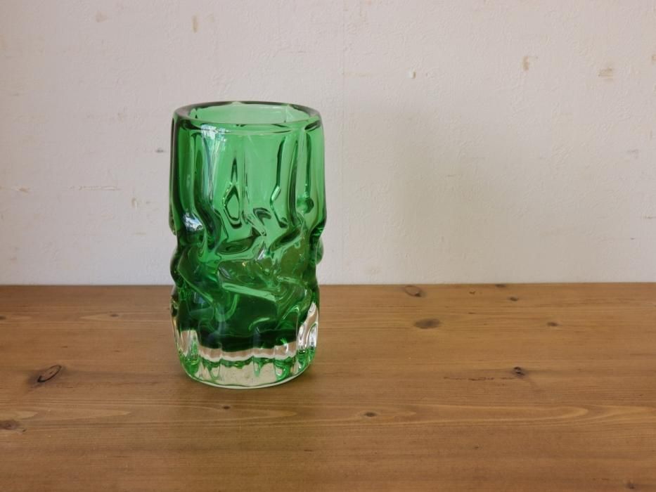 英国ビンテージ ガラスフラワーベース～【パインフラットアンティーク】