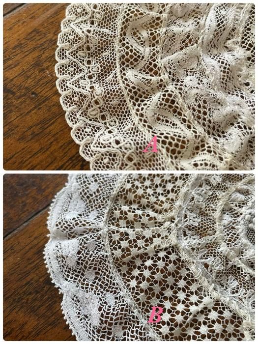 アンティークベルギーブルージュ ロザリン＆ドローンワークレース