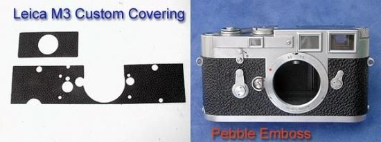 ライカM3 丸耳用 カット済み貼り替え革 - Aki-Asahi Custom Camera