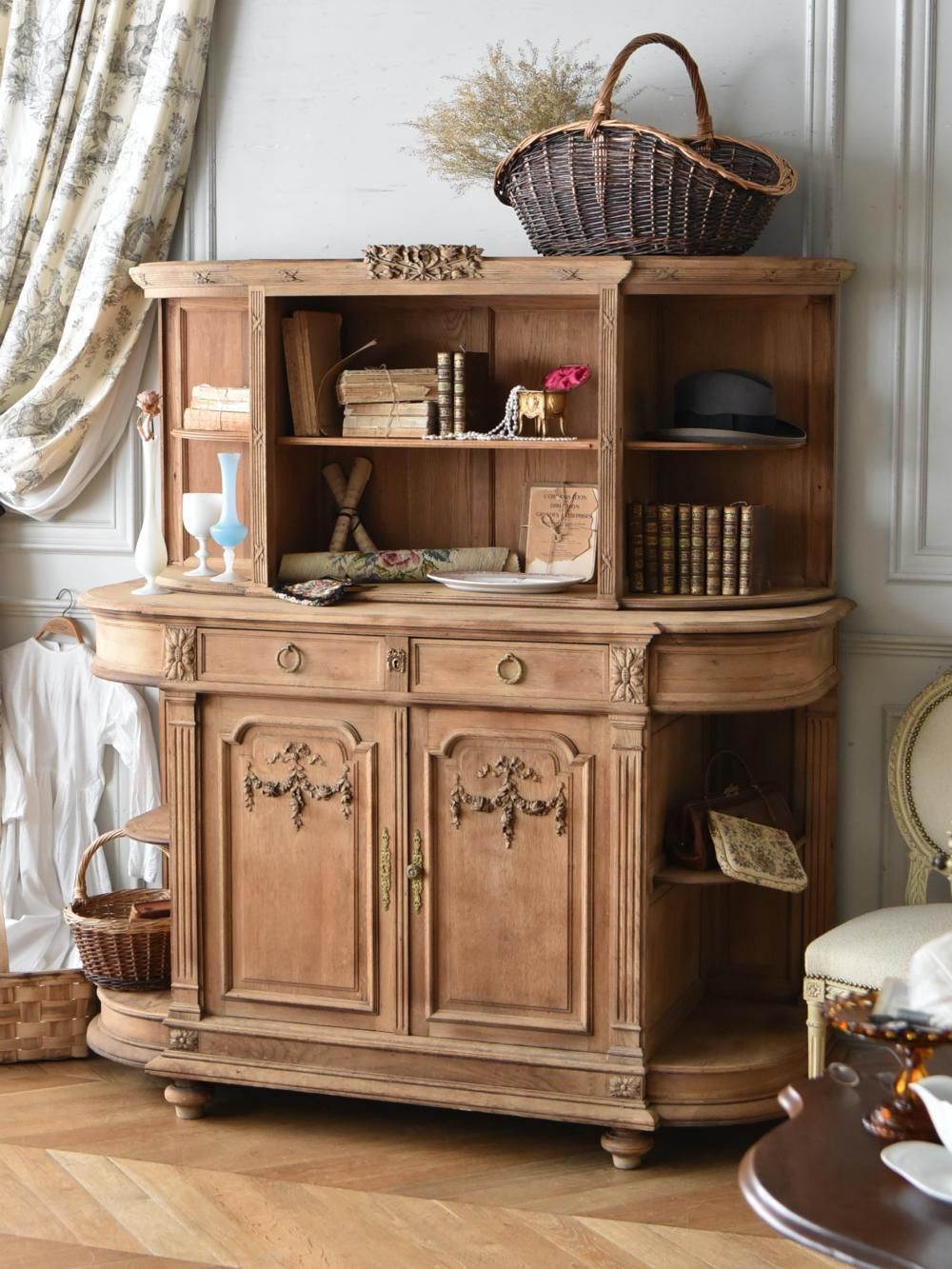 アンティークサイドボード.9 フランスアンティーク家具 剥離 カップボード