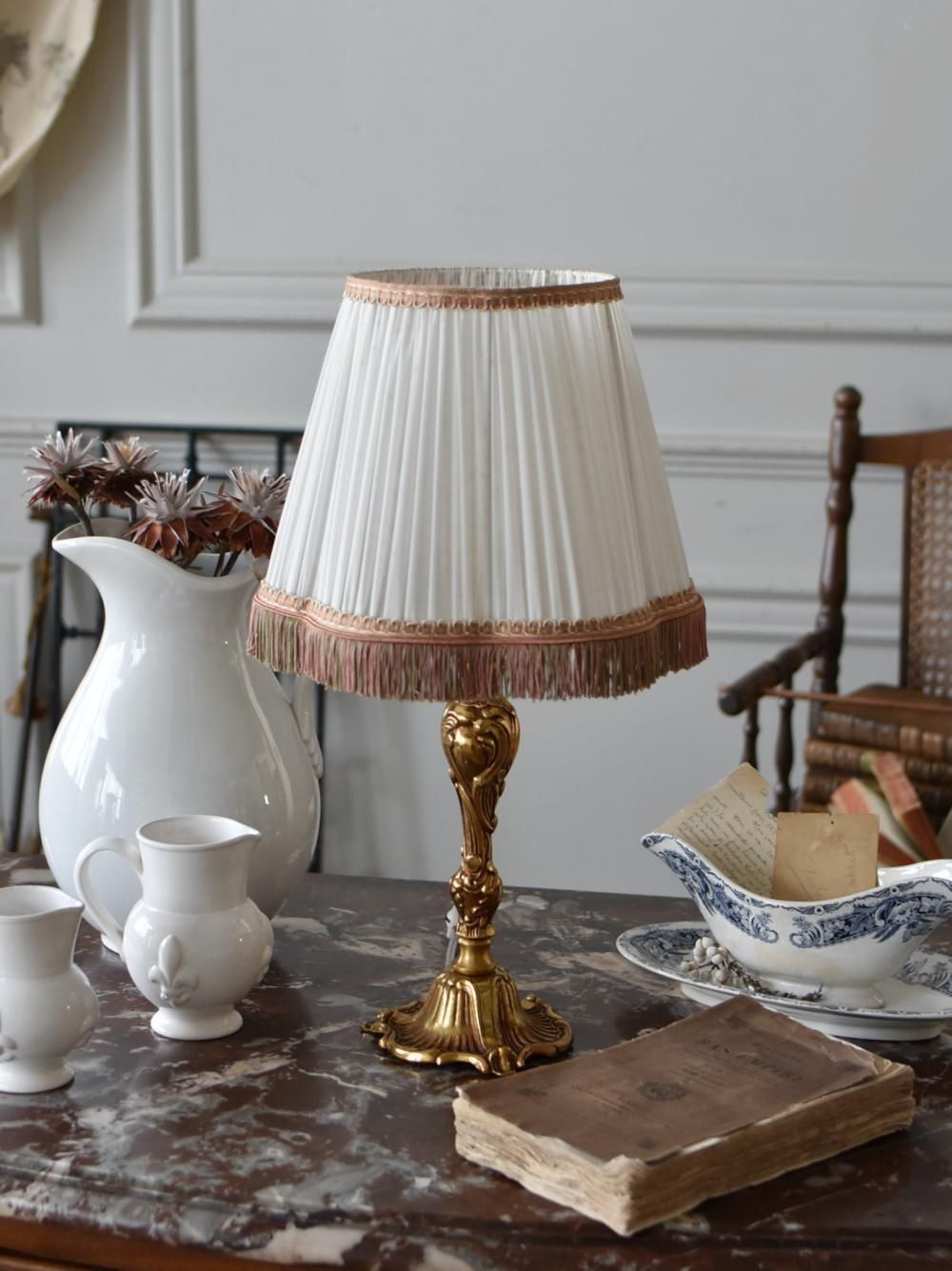 フランス製 アンティークランプシェード アンティークランプ フレンチ