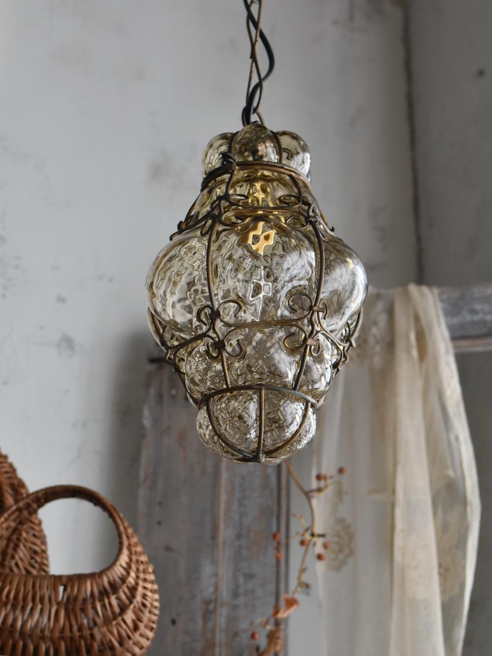 じゅん）独60年代 Doria ムラーノ・気泡ガラス ヴィンテージ・ランプ