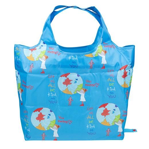 のこりわずか！】ココちゃん 底板付き エコバッグ M アース