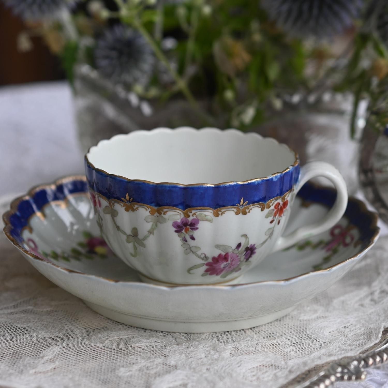 貴重品】英国ロイヤルウースター製 高級アンティークカップ&ソーサー