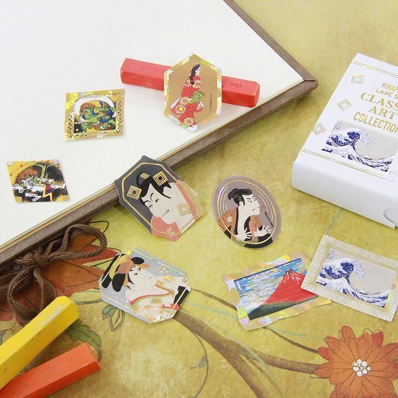 3cmゆうパケット対応】きらぴかフレークシール クラシックアート