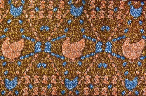 アフリカとんぼ玉 ヴィンテージ レインボーリボン 一連(12個