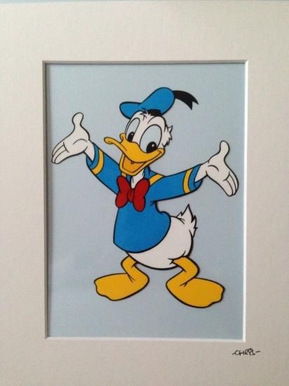 ディズニー ドナルド セル画 ディズニー セル画「ドナルドダック」額縁