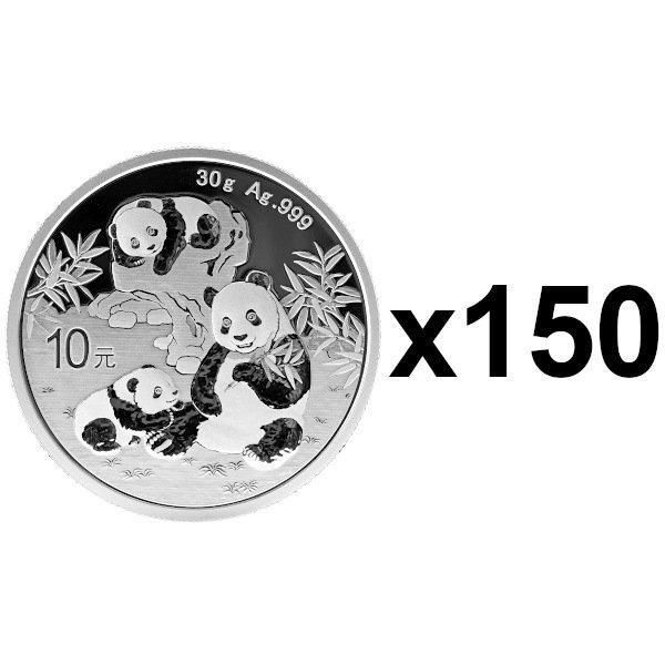 3枚中国パンダ銀貨(1oz)カプセル入り 3枚中国パンダ銀貨(1oz