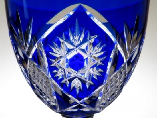 オールドバカラ アラベスク ワイングラス ブルークリスタル 希少な