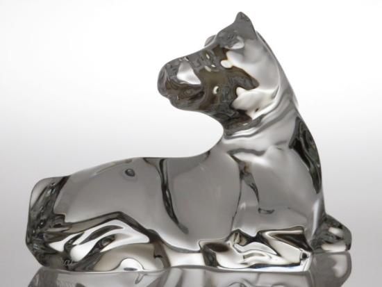 バカラ】動物 スフィンクス 置物 インテリア 美品☆幸運 魔除け バカラ