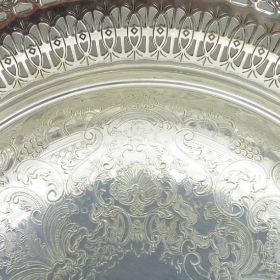 マッピン＆ウェッブ ボウル ○ 脚付き コンポート アカンサス模様