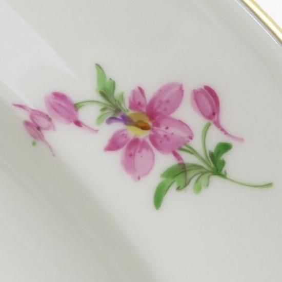 マイセン プレート□ベーシックフラワー ブーケ 三つ花 オーバル