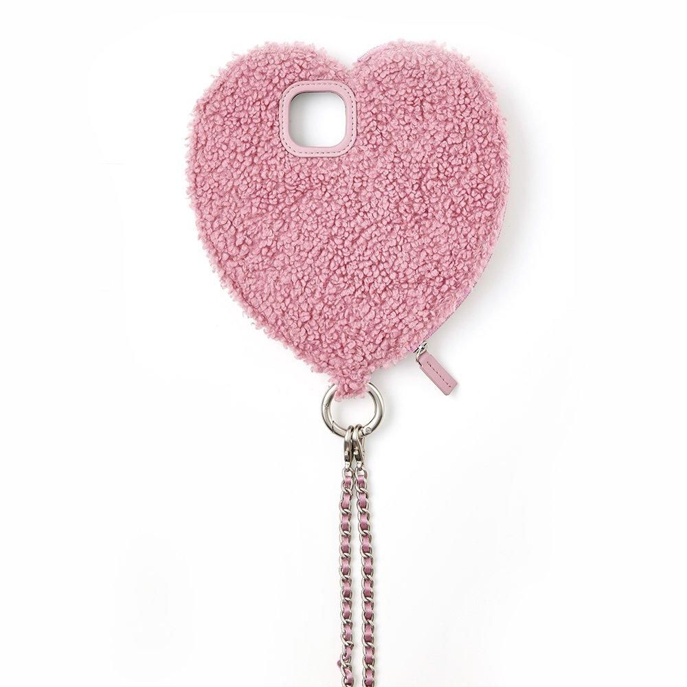 fluffy dress HEART | iPhone15ProMax / pink - ajew