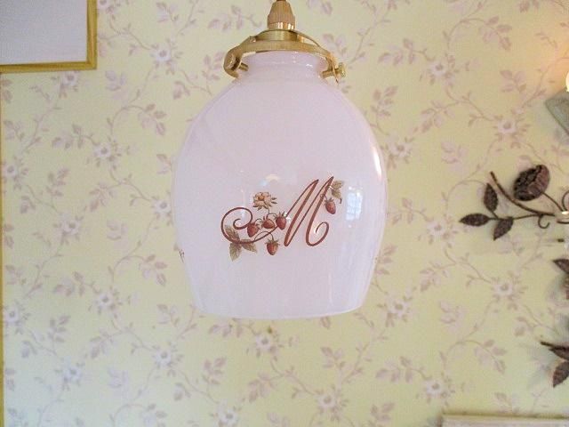 マニーレール・ドゥ・ロココ ナツメ型ガラスシェード&コードペンダント